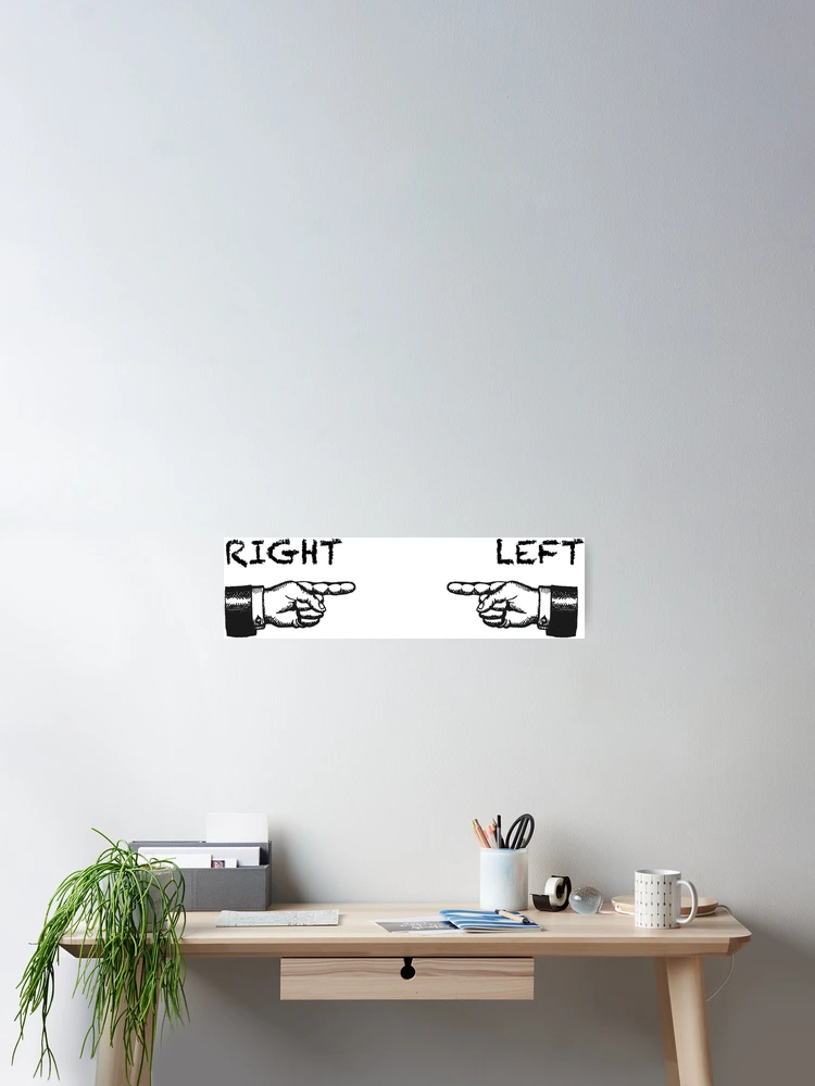 Thumbnail 2 of 3, Poster, LEFT  RIGHT designed and sold by PebblesPrint.