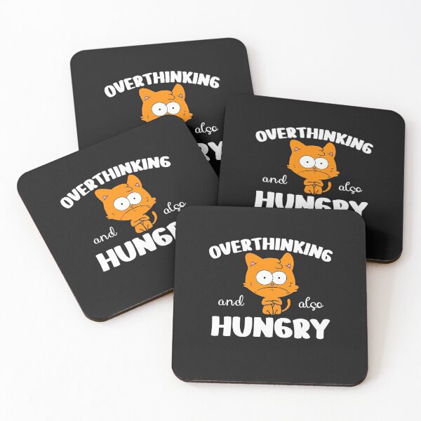 Item preview, Overthinking and also hungry fun design designed and sold by Click-Like.