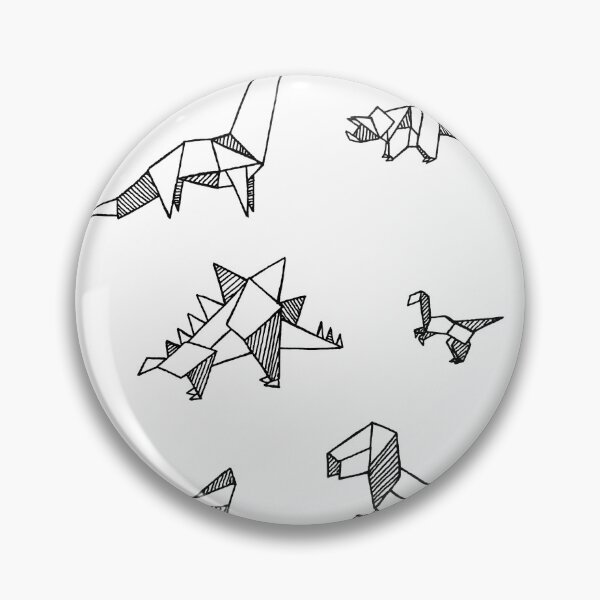 Artikelvorschau, Geometrische Origami Dinos Schwarzweiß entworfen und verkauft von AnyasDreamShop.