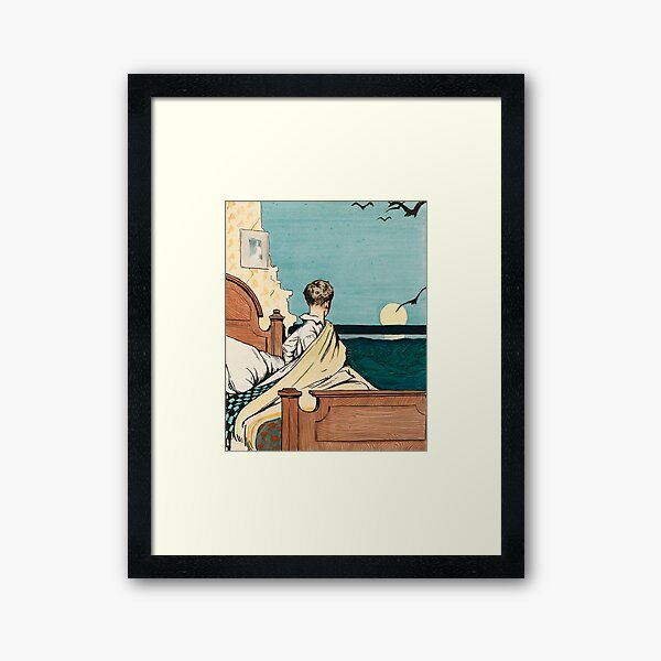 Boy and Moon, by Edward Hopper Framed Art Print