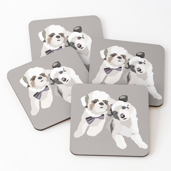 Item preview, Shihtzu and Aussie Dog Portrait Digital Illustration designed and sold by sherylwylie.