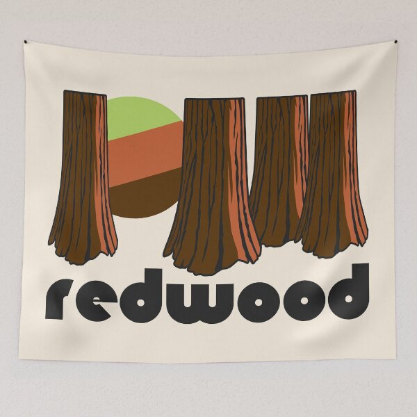 Item preview, Retro Redwood ))(( Tourist Souvenir National Park Design designed and sold by acquiesce13.