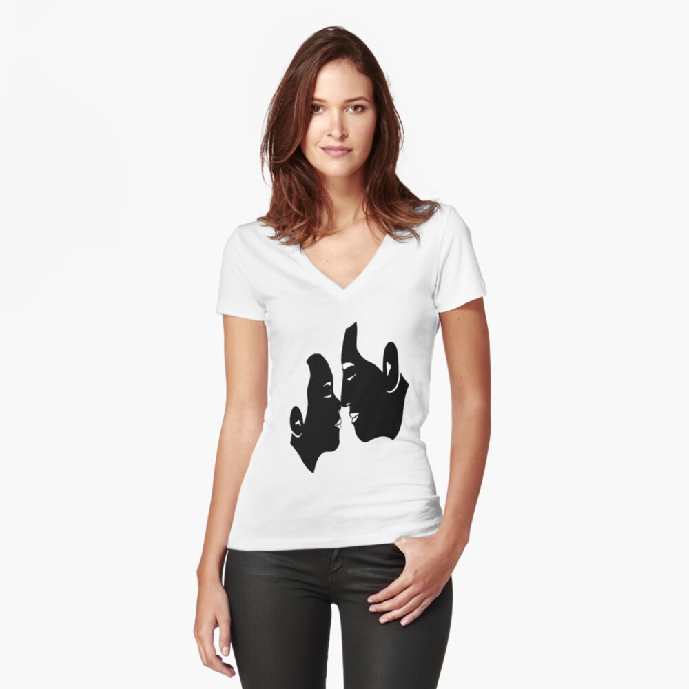 Item preview, Fitted V-Neck T-Shirt designed and sold by Mantra-tshirt.