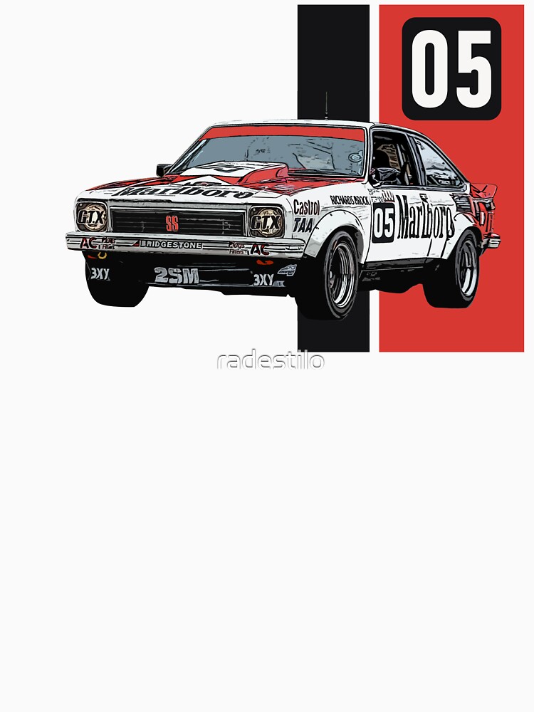 Thumbnail 7 of 7, Essential T-Shirt, Holden Brock Torana Black and Red Stripe designed and sold by radestilo.