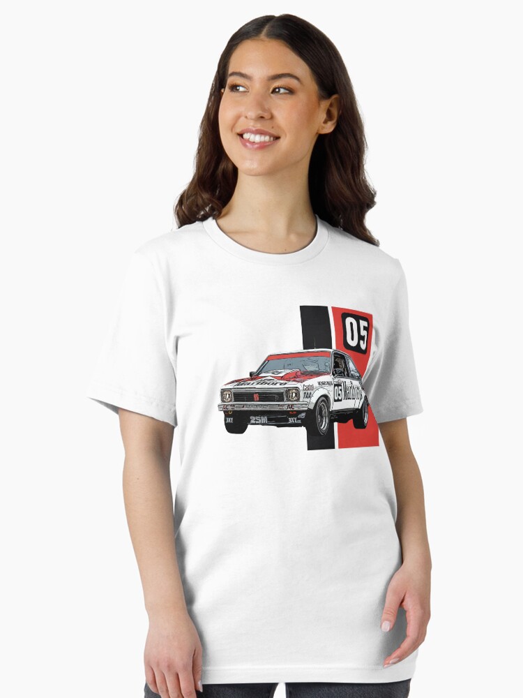 Thumbnail 2 of 7, Essential T-Shirt, Holden Brock Torana Black and Red Stripe designed and sold by radestilo.