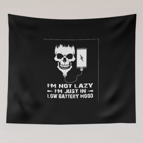 Item preview, I am not lazy  t-shirt low battery designed and sold by Casnei Lifestyle.