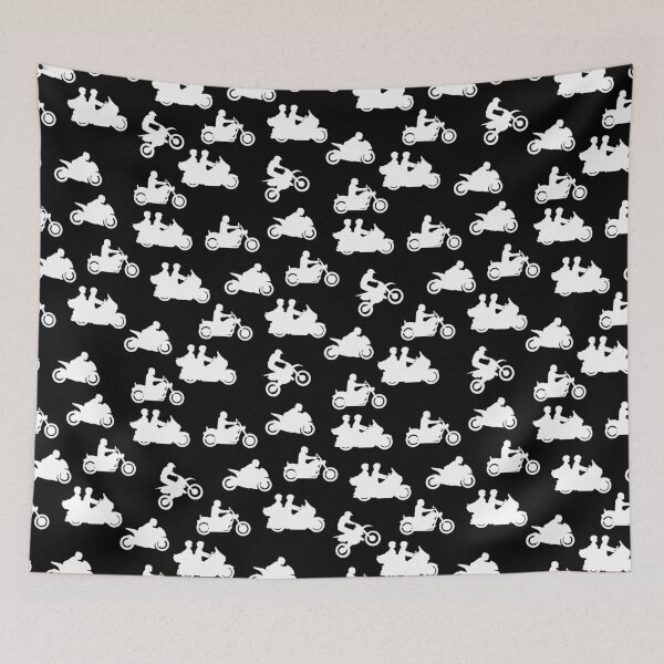 Item preview, Motorcycles Pattern in Black and White designed and sold by hobrath.