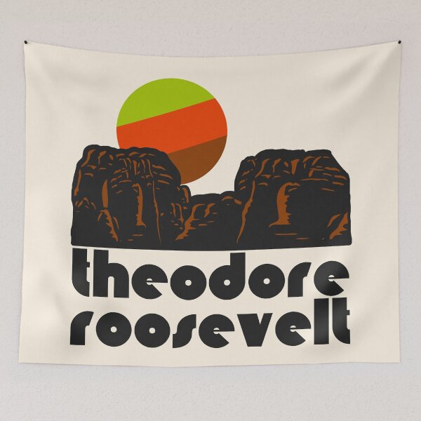 Item preview, Retro Theodore Roosevelt ))(( Tourist Souvenir National Park Design designed and sold by acquiesce13.