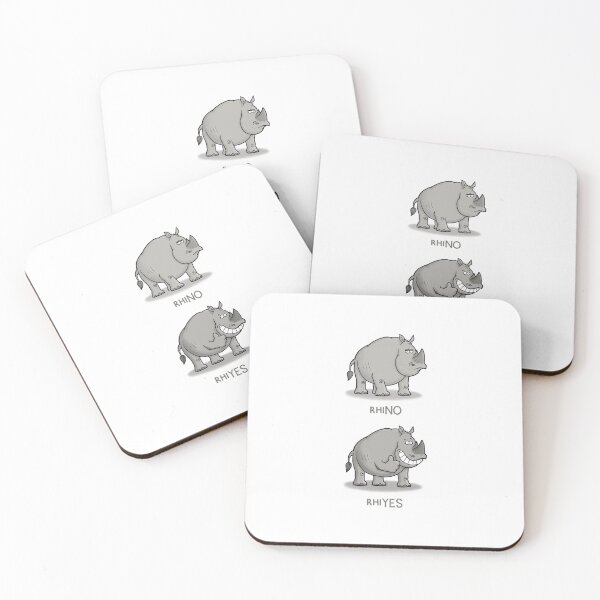 Item preview, Rhino Cartoon Pun designed and sold by carlbatterbee.