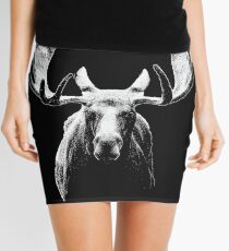 Bull moose white Mini Skirt