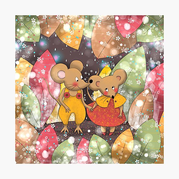 Aperçu de l'œuvre souris-couleurs automne créée et vendue par fanny offre.
