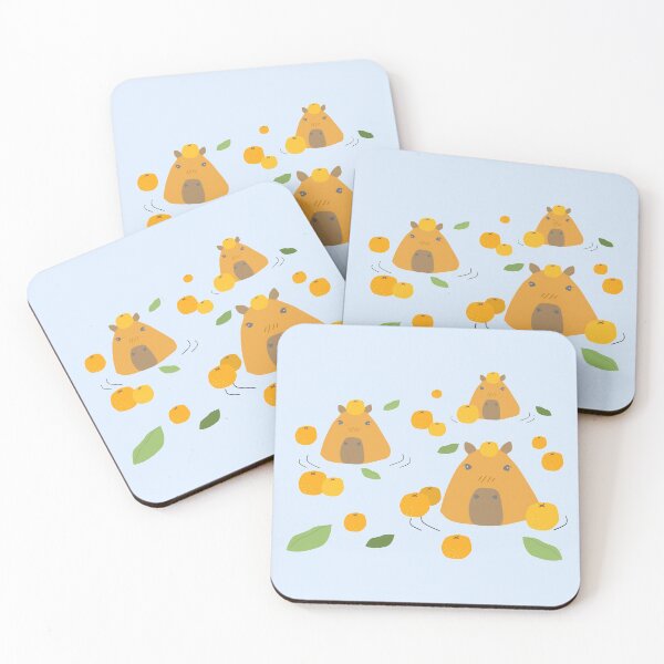 Item preview, Capybara Bath wiht Yuzu designed and sold by sunnySaraV.