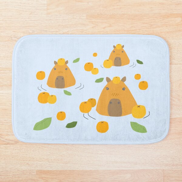 Item preview, Capybara Bath wiht Yuzu designed and sold by sunnySaraV.