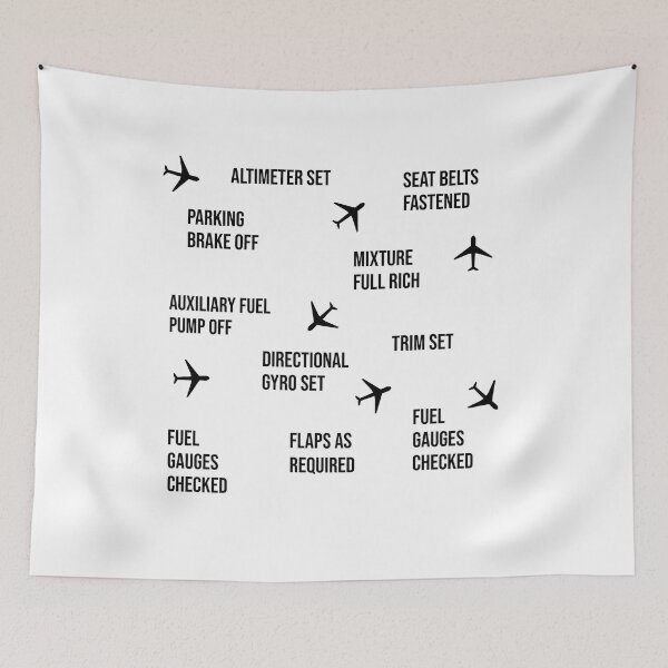 Item preview, Take off checklist - Aviation lovers - black text designed and sold by mikeldabbah.