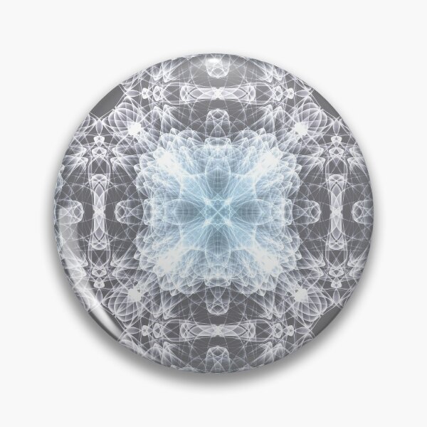 Item preview, Icy Lace Tiled Fractal Pattern on Silver designed and sold by BoundedChaos.