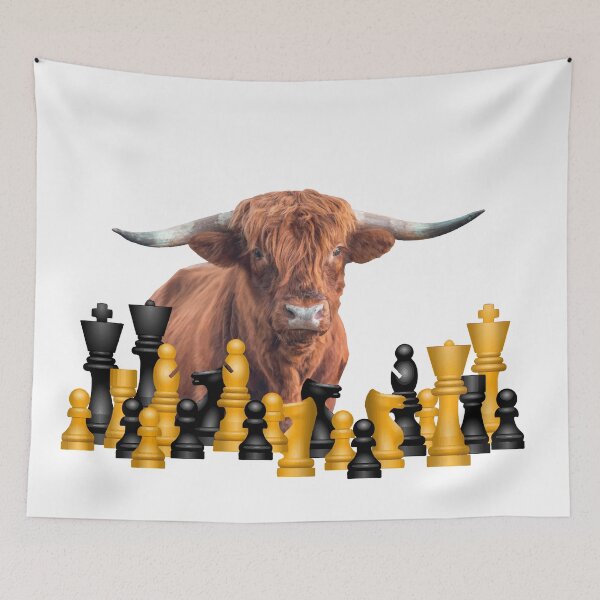 Item preview, Highland cow - Chess Game designed and sold by Move-Art.