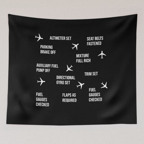Item preview, Take off checklist - Aviation lovers - White text designed and sold by mikeldabbah.