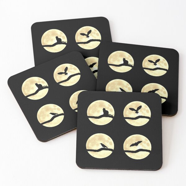 Item preview, Nocturnal animals at full moon designed and sold by solarwind559.