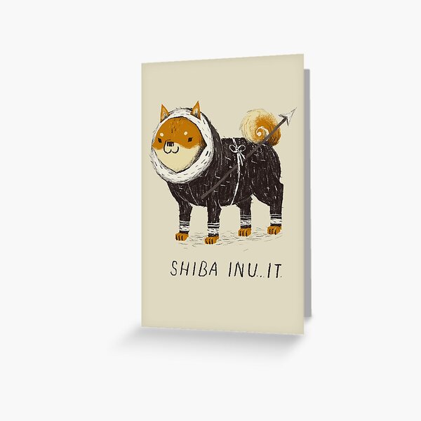 shiba inu-it Greeting Card