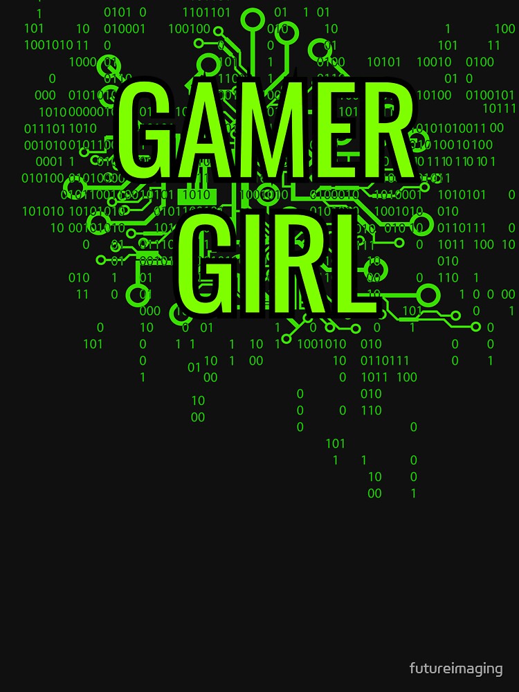 GAMER GIRL Cyber Green by futureimaging