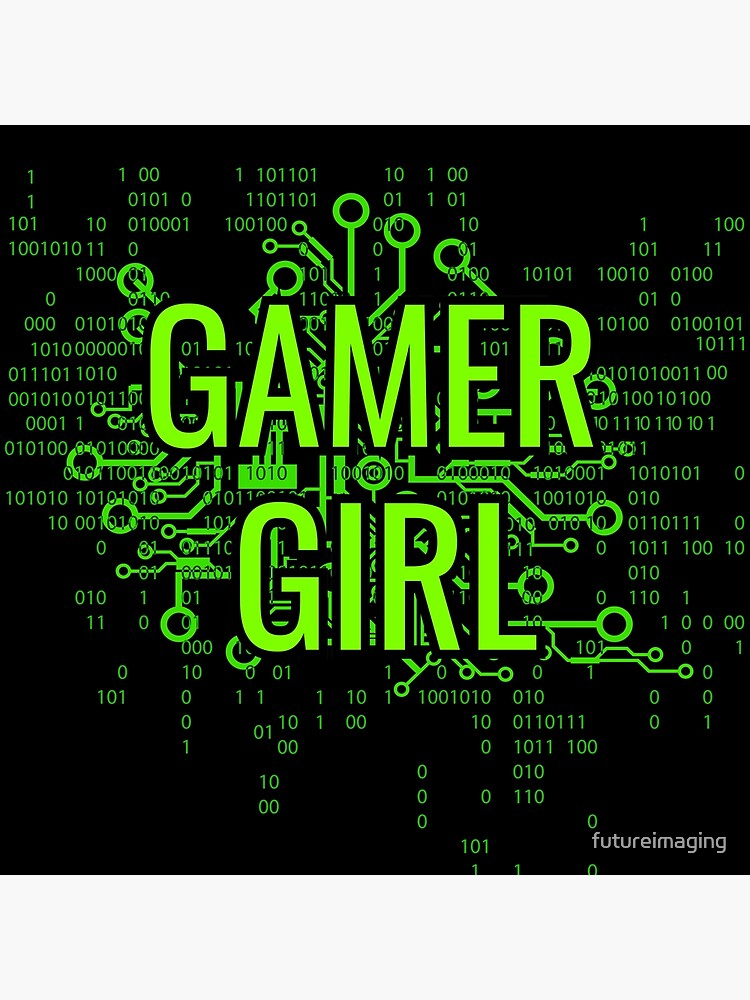 GAMER GIRL Cyber Green by futureimaging