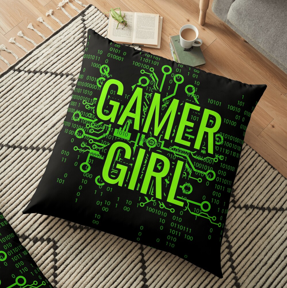 GAMER GIRL Cyber Green Floor Pillow