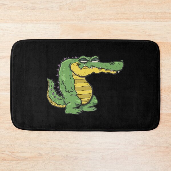 Item preview, A cartoon style artwork of a lazy alligator designed and sold by crazycollective.