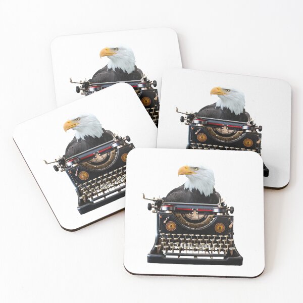 Item preview, Eagle Hawk Birds Typewriter Author Journalist designed and sold by Move-Art.