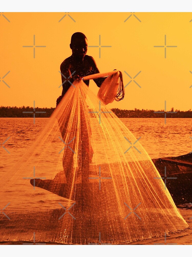 Póster for Sale con la obra «Pesca con red africana» de Sunnyhova