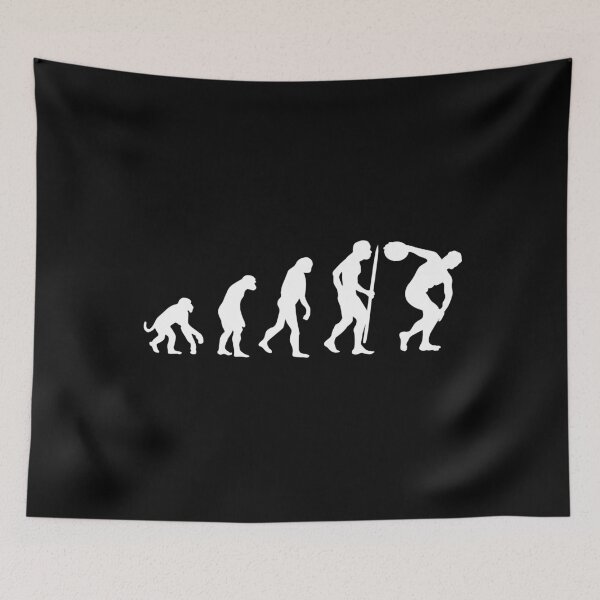 Item preview, Evolution discus throw Discobolus discus thrower designed and sold by LaundryFactory.