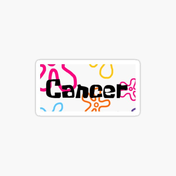 "Cancer Spongebob Flower Zodiac Sign" Sticker for Sale by arnuss47