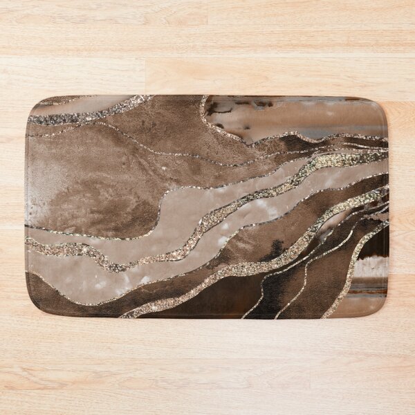 Item preview, Brown Marble Agate Gold Glam #1 (Photo of Glitter Only - Not Reflective) designed and sold by Anita's & Bella's Art.