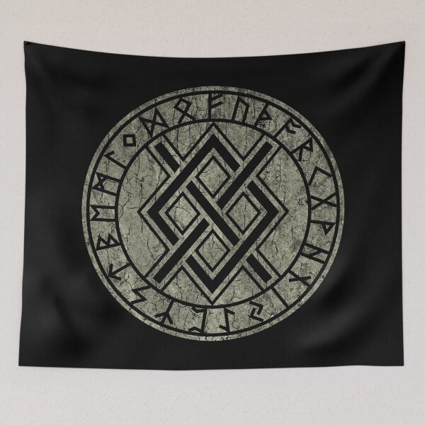 Item preview, Gungnir Symbol with Elder Futhark Stone Distressed designed and sold by norsedivision.