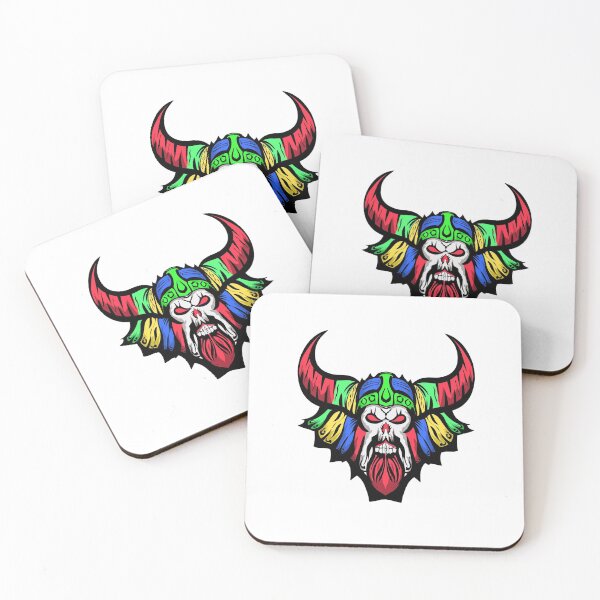 Item preview, Skull mascot with colorful designed and sold by Kalianda.