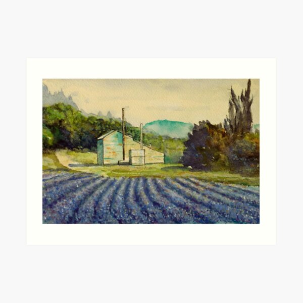 Lavender distillery near Sault and Aurel, Provence France Art Print