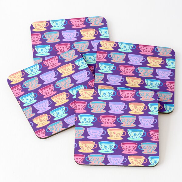 Item preview,  Spinning Teacups (purple background) designed and sold by Cammi Friederichs.