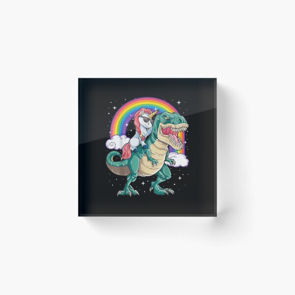 Item preview, Unicorn Riding T-Rex A Tyranosaurus Rex Rided By A Unicorn designed and sold by HumbleShirt.