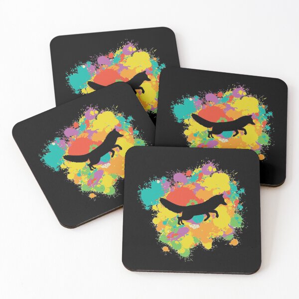Item preview, Fox Silhouette With A Colorful Frame designed and sold by Paulina Vanlife.