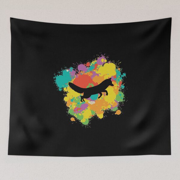 Item preview, Fox Silhouette With A Colorful Frame designed and sold by Paulina Vanlife.
