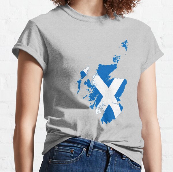 Flag Map of Scotland Classic T-Shirt