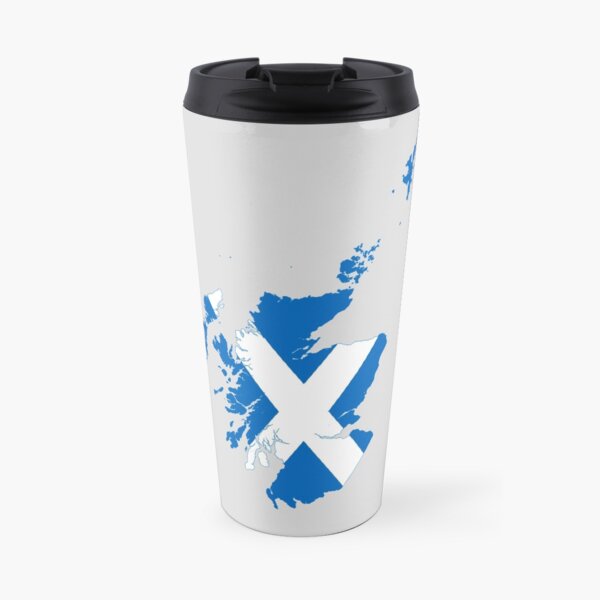 Flag Map of Scotland Travel Mug