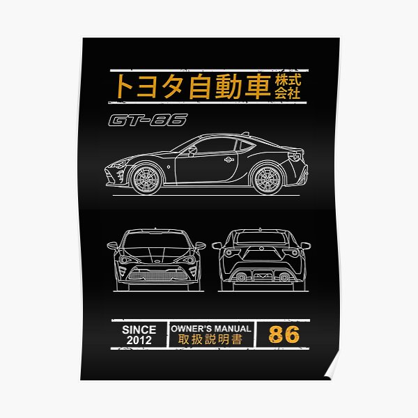 Blaupause des GT-86 Poster