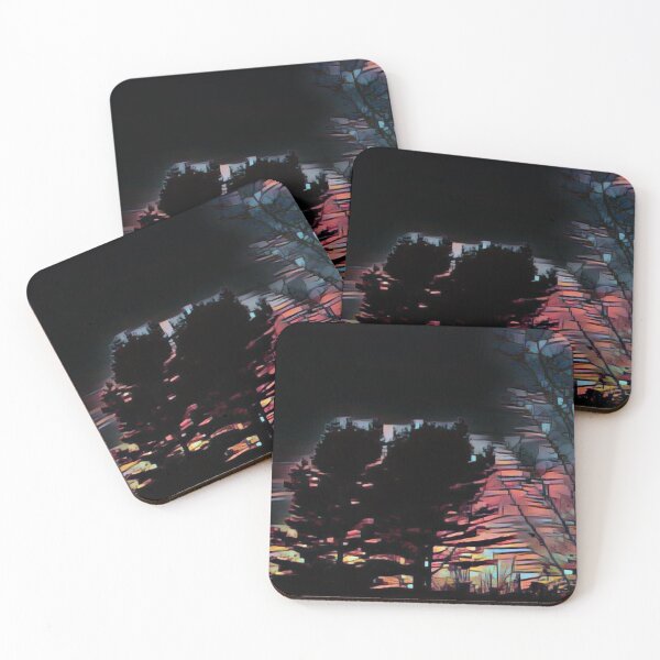 Item preview, Abstract Sunset Trees Silhouette Black designed and sold by DianeBP.