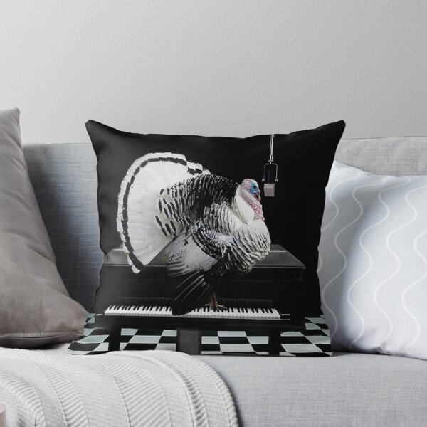 Item preview, *•♪♫•*TURKEY TOM SINGING-COLD TURKEY HAS GOT ME ON THE RUN-THROW PILLOW *•♪♫•* designed and sold by ✿✿ Bonita ✿✿ ђєℓℓσ.