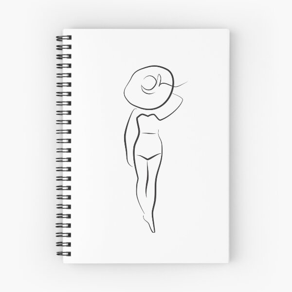 Item preview, Minimalistic One Line Art Sunbather Girl Summer designed and sold by beaumontavenue.