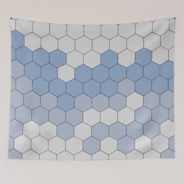 Item preview, Hexagonal Navy Blue Color Pattern designed and sold by MagicSpread.