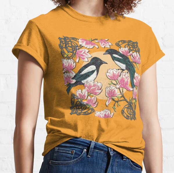 Celtic Magpies & Magnolias Classic T-Shirt