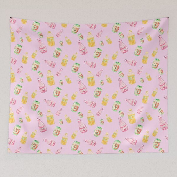 Item preview, Kawaii japanese drinks pattern designed and sold by ImaginarySouls.