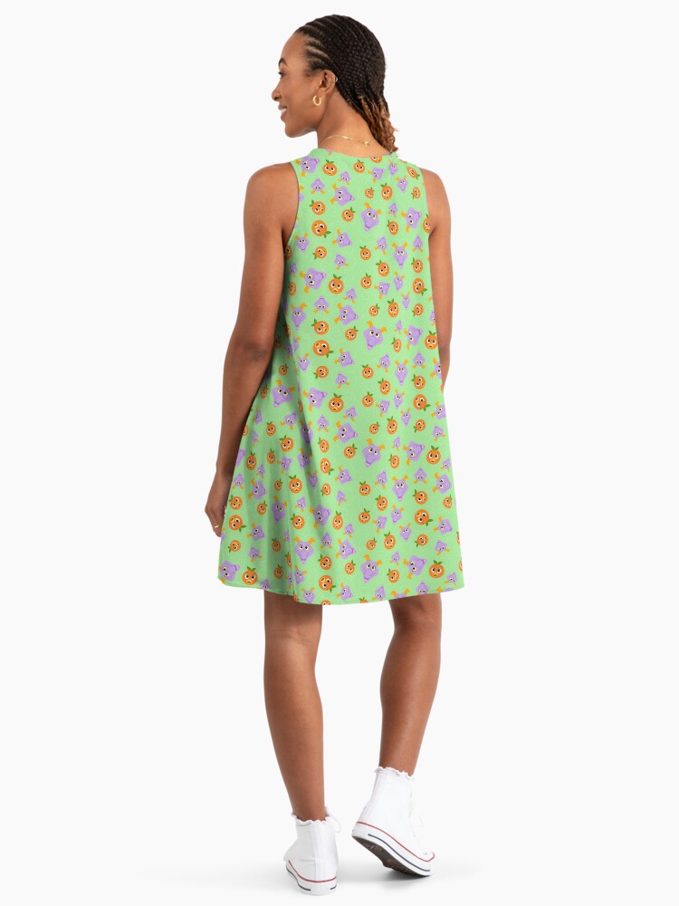 Festival Fresh - Figment And Orange Bird (Green) Disneyland A-Line Dress