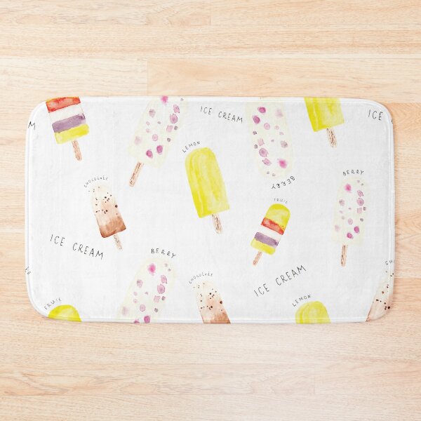 Item preview, Pattern Fruit ice  cream.  Lemon ice cream. Berry ice cream. Chocolate ice cream. Ice cream painted in watercolor. designed and sold by Anna Belova.
